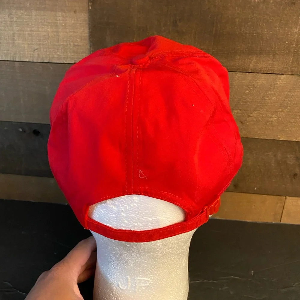 Green‎ Cosmos Vintage Red Trucker Hat No Problem Cap.